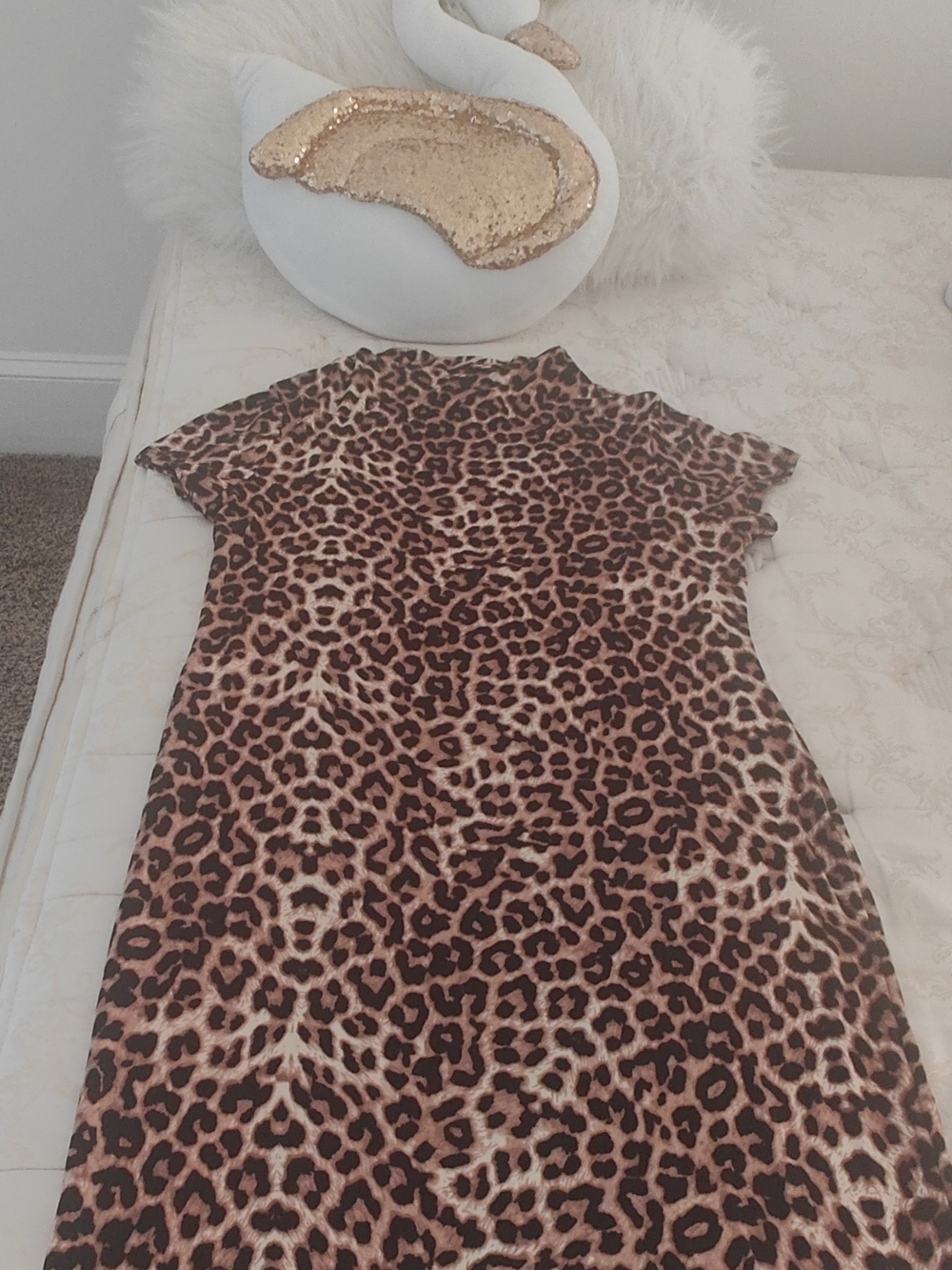 Absolutely ❤️ IT Leopard Print Shift Dress - Brown Black Cream